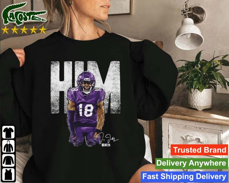 Original Justin Jefferson Minnesota Vikings Him Bold Signature T-shirt,Sweater,  Hoodie, And Long Sleeved, Ladies, Tank Top