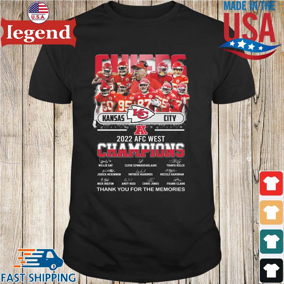 Kansas City Chiefs AFC West Champions Go Chiefs Go Signatures Shirt,  hoodie, sweater, long sleeve and tank top