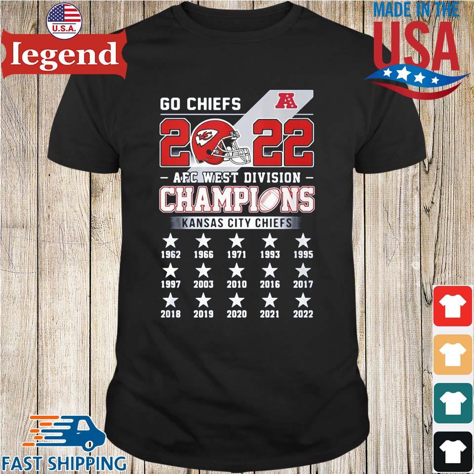 2022 AFC West Division Champions Kansas City Chiefs 1962-2022 Shirt,  hoodie, sweater, long sleeve and tank top