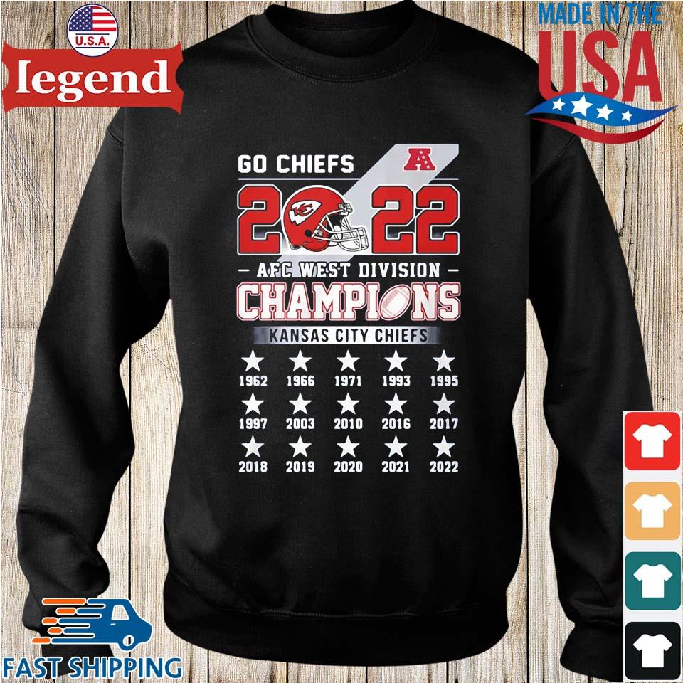 Best 2021 afc west Division Kansas city Chiefs champions shirt, hoodie,  sweater, long sleeve and tank top