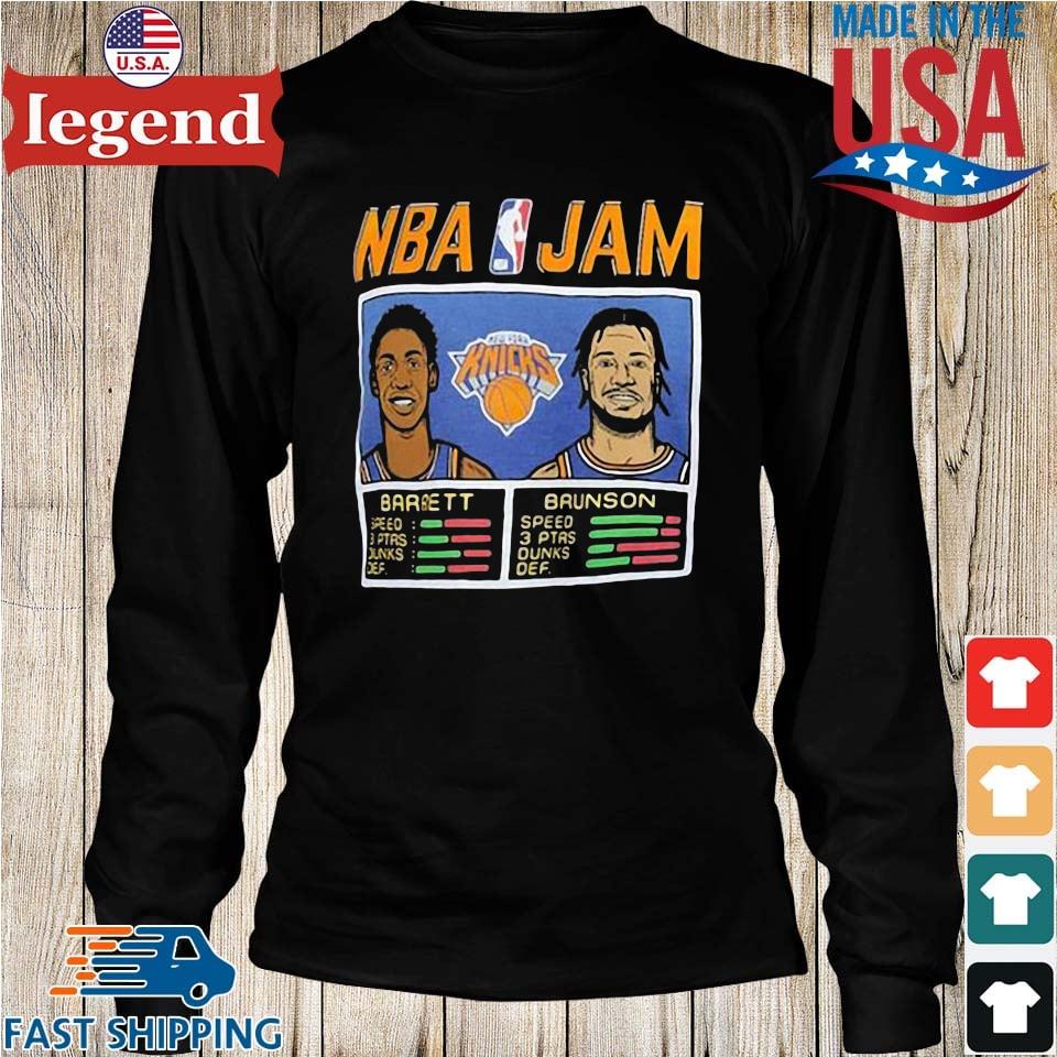 Nba Jam New York Knicks Rj Barrett ' Jalen Brunson Shir,Sweater