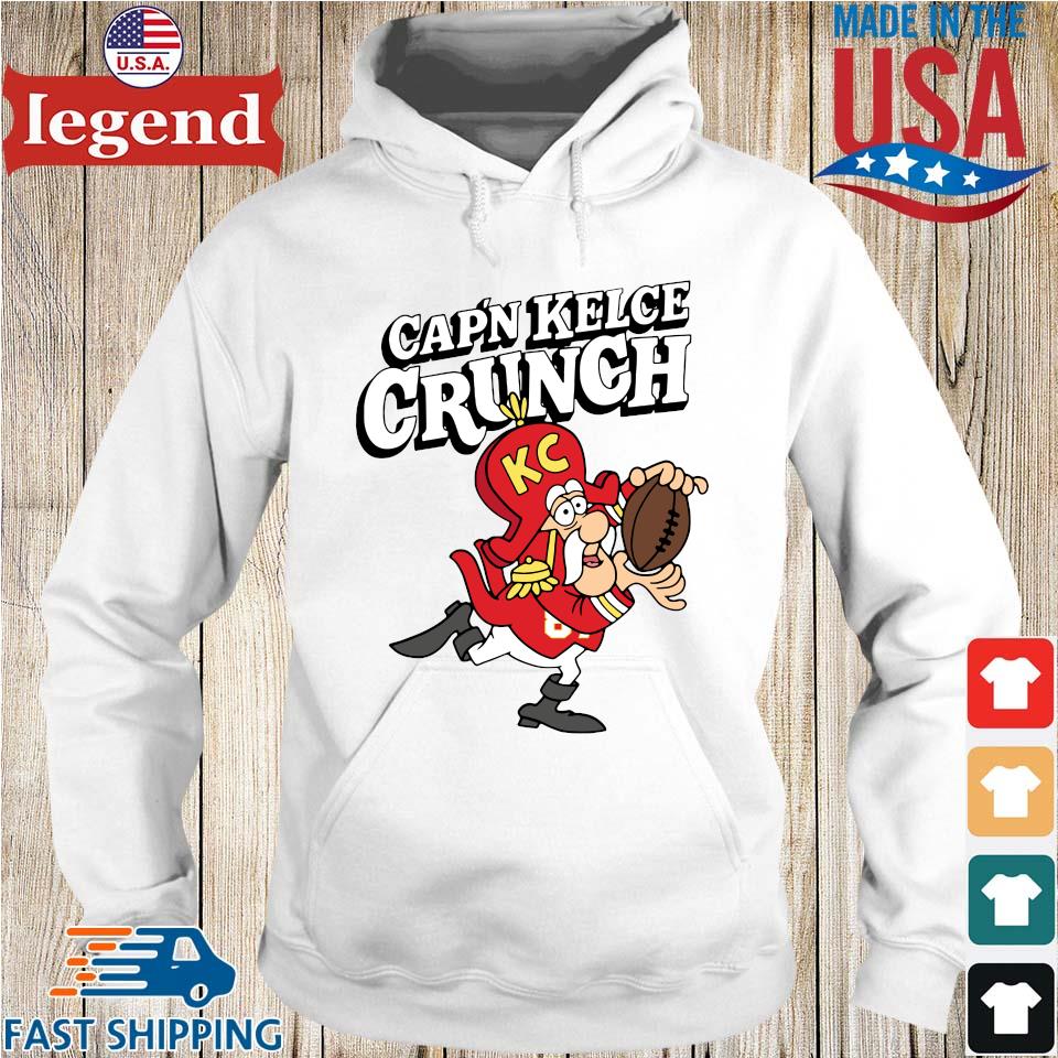 Cap'n kelce crunch Kansas city Chiefs cereal t-shirt, hoodie, sweater, long  sleeve and tank top