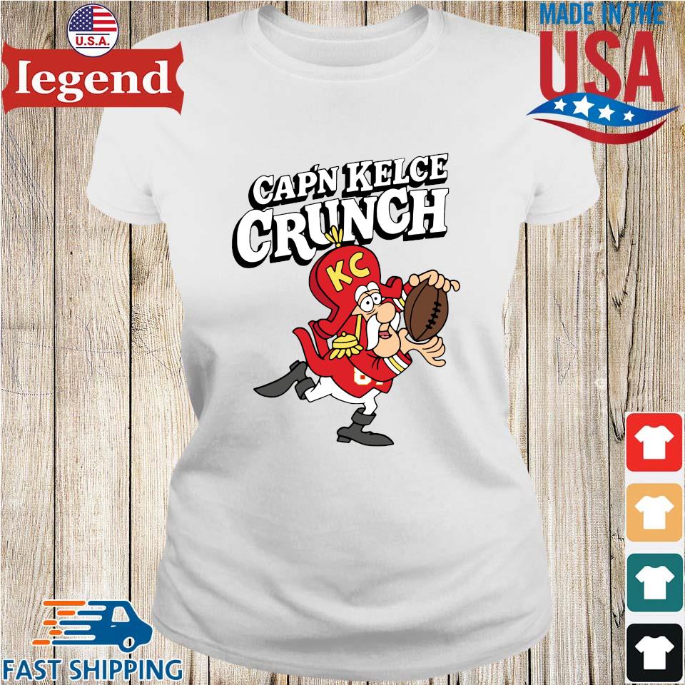 Official Cap'n Kelce Crunch Kansas City Chiefs Cereal Shirt