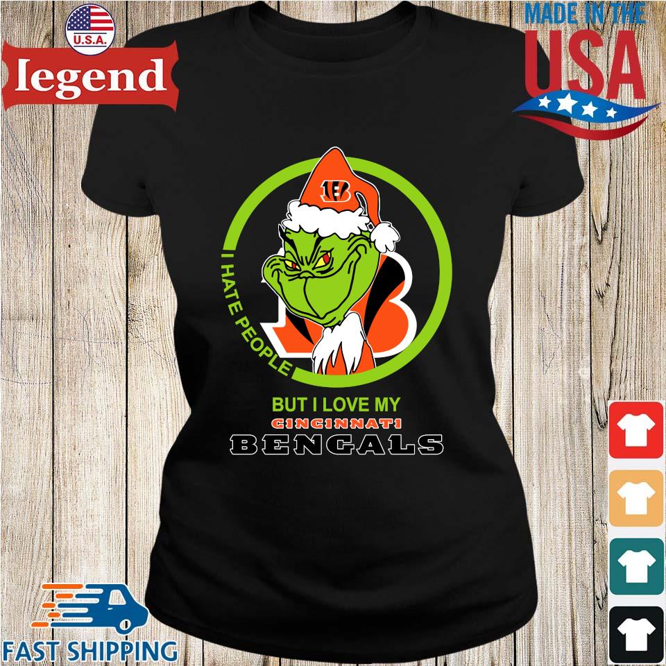 Cincinnati Bengals NFL Christmas Grinch I Hate People But I Love My  Favorite Football Team Sweater, hoodie, sweater, long sleeve and tank top