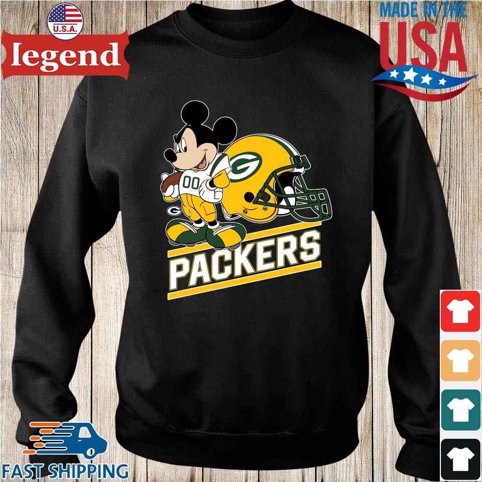 Green Bay Packers Mickey at Quarterback Disney Vintage Football T-Shirt