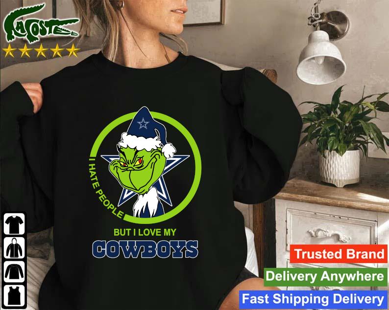 Grinch I Hate People But I Love Dallas Cowboys Christmas 2022