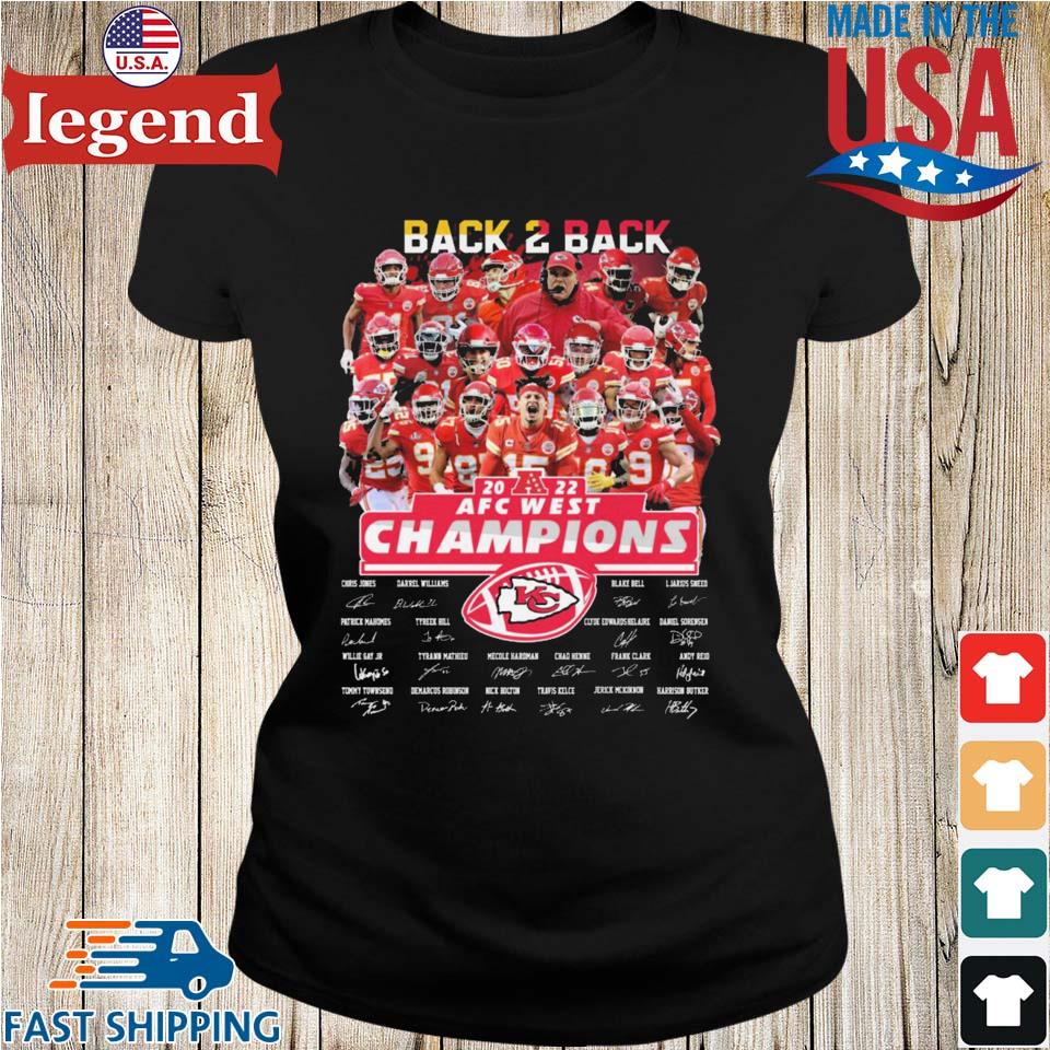 Kansas City Chiefs Team Signature 2022 AFC West Champions Shirt, hoodie,  sweater, long sleeve and tank top