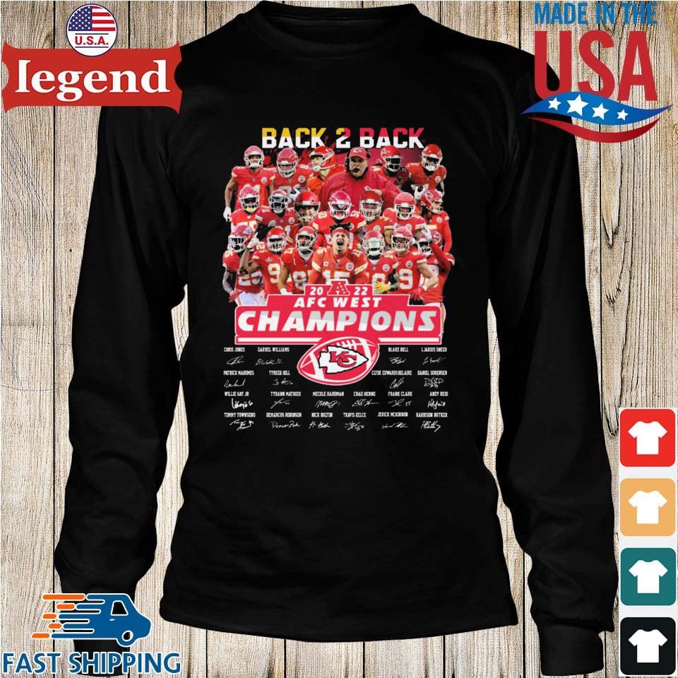 Kansas City Chiefs AFC West Champions Go Chiefs Go Signatures Shirt,  hoodie, sweater, long sleeve and tank top