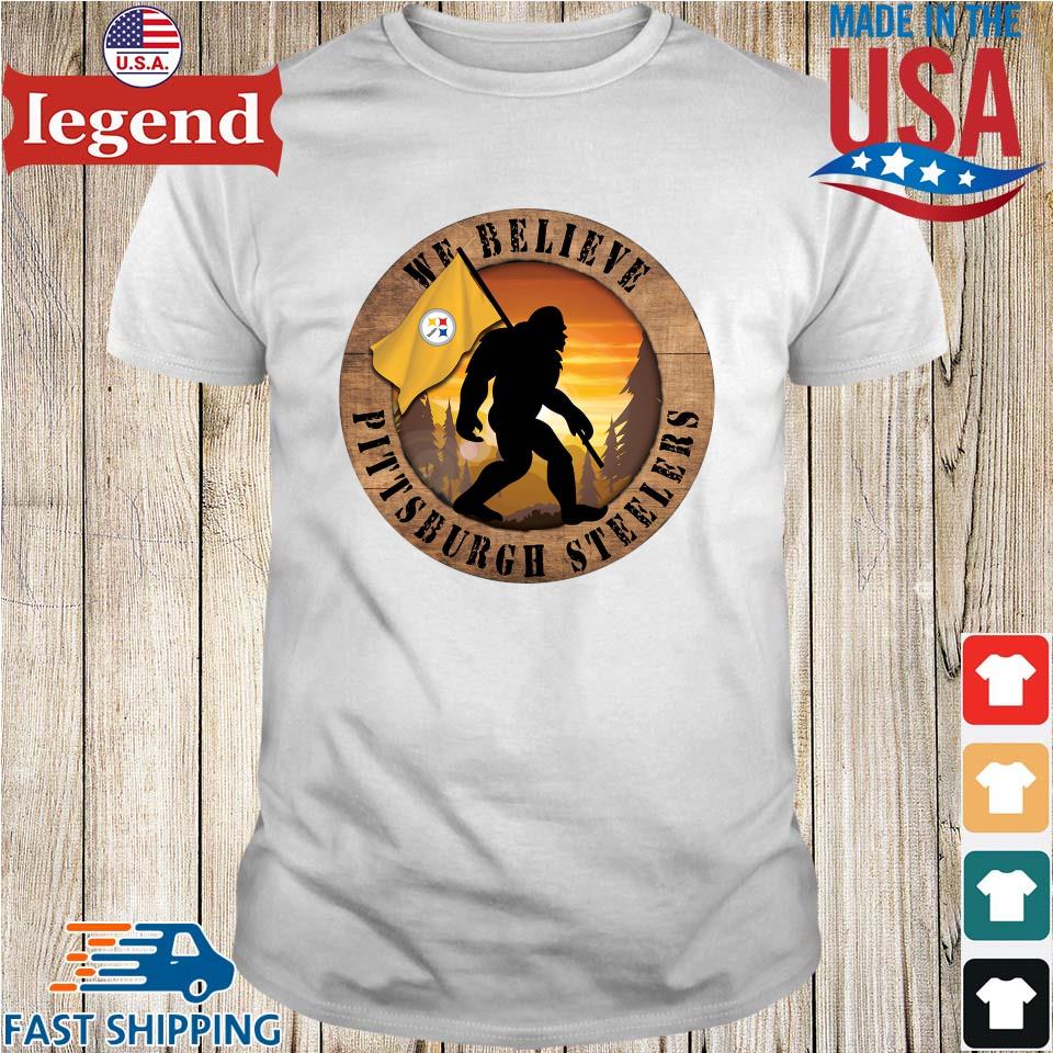 Official Pittsburgh Steelers We Believe Bigfoot Circle Sign Shirt