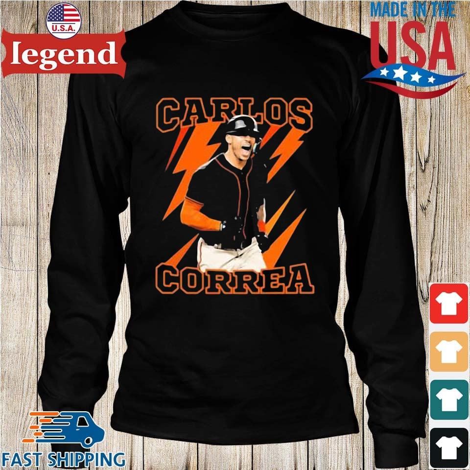 Orange Thunder Baseball Carlos Correa Design Unisex T-Shirt - Teeruto in  2023