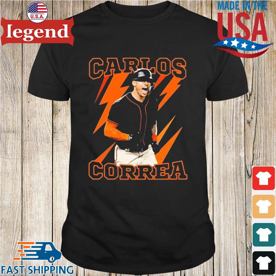 Orange Thunder Baseball Carlos Correa Design Unisex T-Shirt - Teeruto in  2023