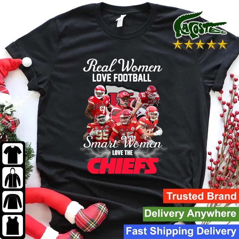 Real Women Love Football Smart Women Love The Kansas City Chiefs Sweatshirt  NEW009210 - ChiefsFam