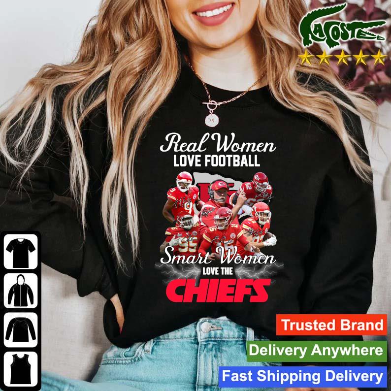 Real Women Love Football Smart Women Love The Kansas City Chiefs Sweatshirt  NEW009210 - ChiefsFam