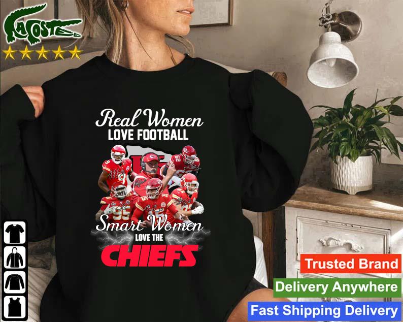 Real Women Love Football Smart Women Love The Kansas City Chiefs Sweatshirt  NEW009210 - ChiefsFam