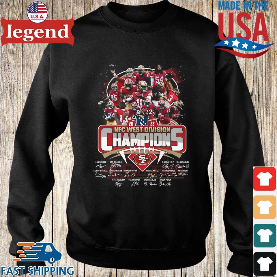 San Francisco 49Ers NFC West Champions 2022 signatures shirt