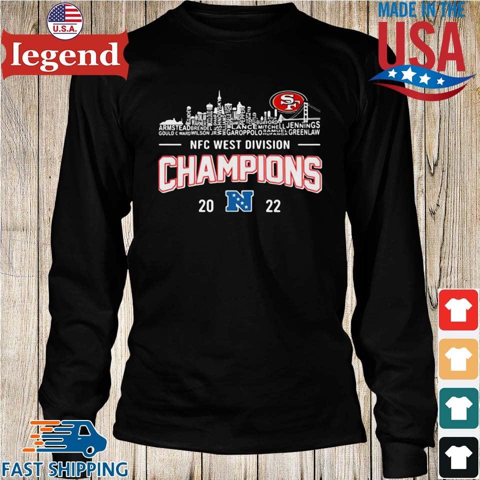 San Francisco 49ers Team Players 2022 Nfc West Division Champions  T-shirt,Sweater, Hoodie, And Long Sleeved, Ladies, Tank Top