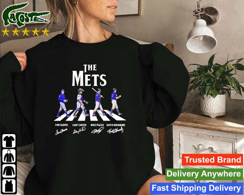 The New York Mets Tom Seaver Gary Carter Mike Piazza Keith Hernandez  Signature Abbey Road Shirt,Sweater, Hoodie, And Long Sleeved, Ladies, Tank  Top