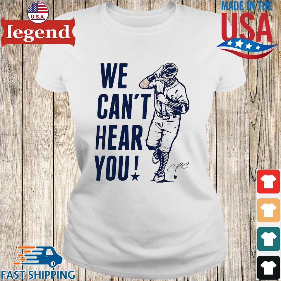 Officially Licensed Carlos Correa - We Can't Hear You T-Shirt