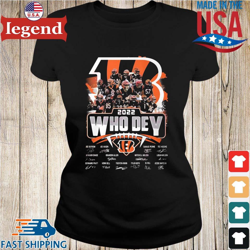 Official who Dey 2023 Cincinnati Bengals Signatures Shirt, hoodie