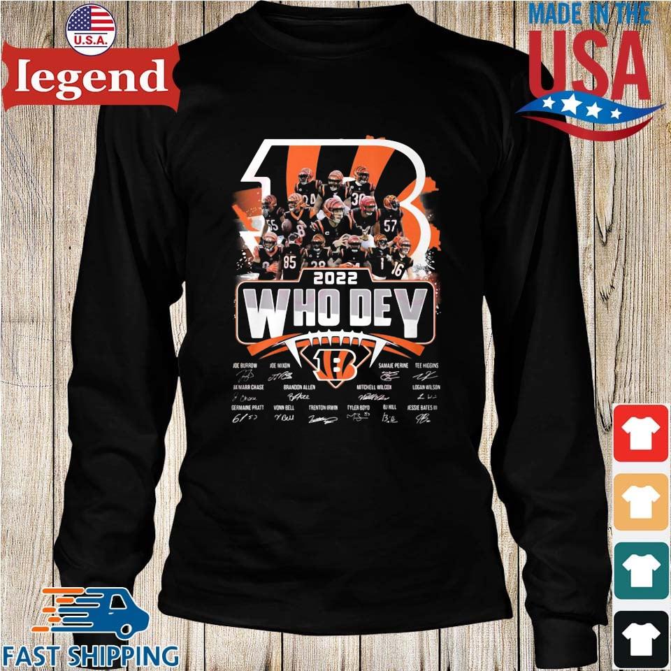 Official who Dey 2023 Cincinnati Bengals Signatures Shirt, hoodie