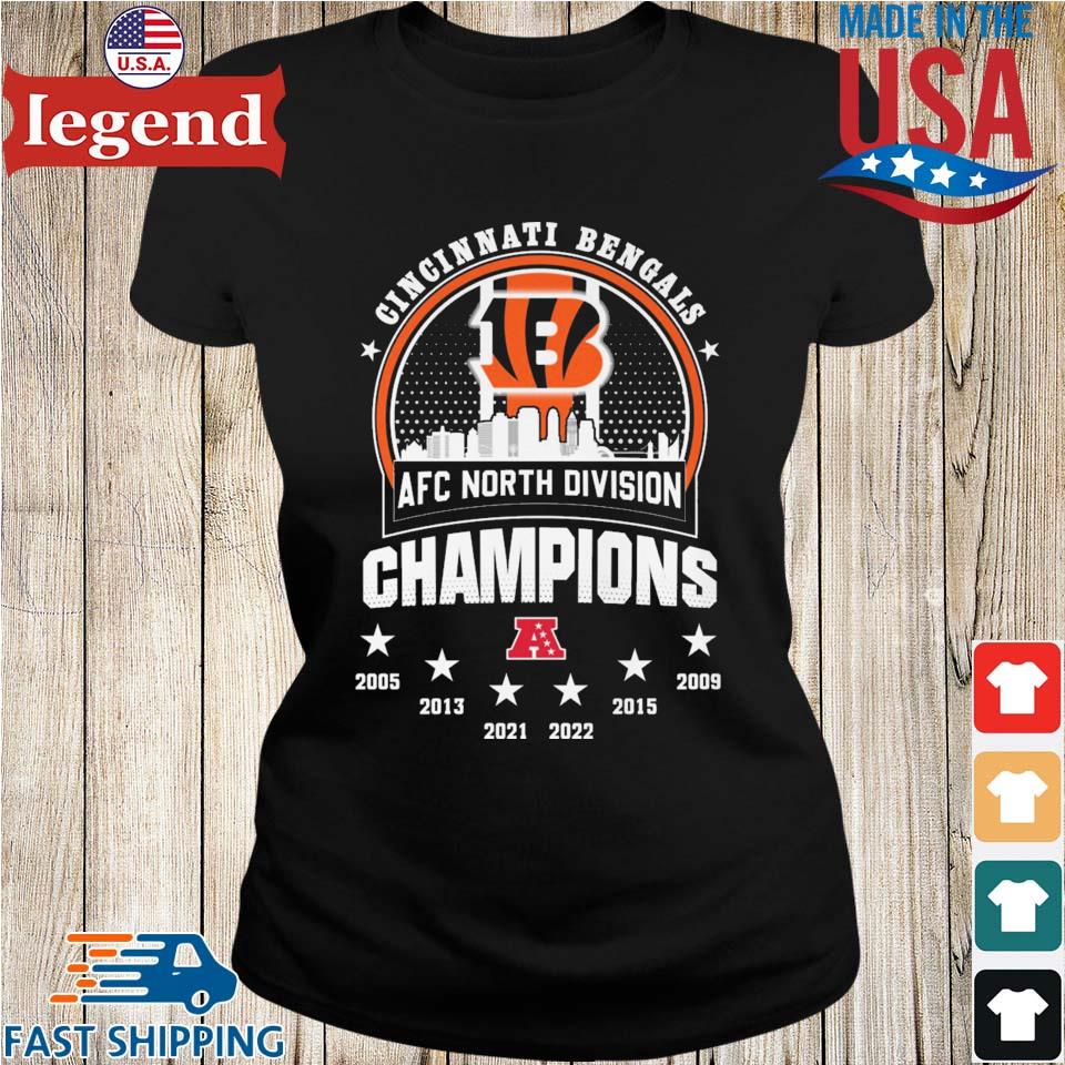 Cincinnati Bengals 2022 AFC North Division Champions Skyline Shirt, hoodie,  sweater, long sleeve and tank top