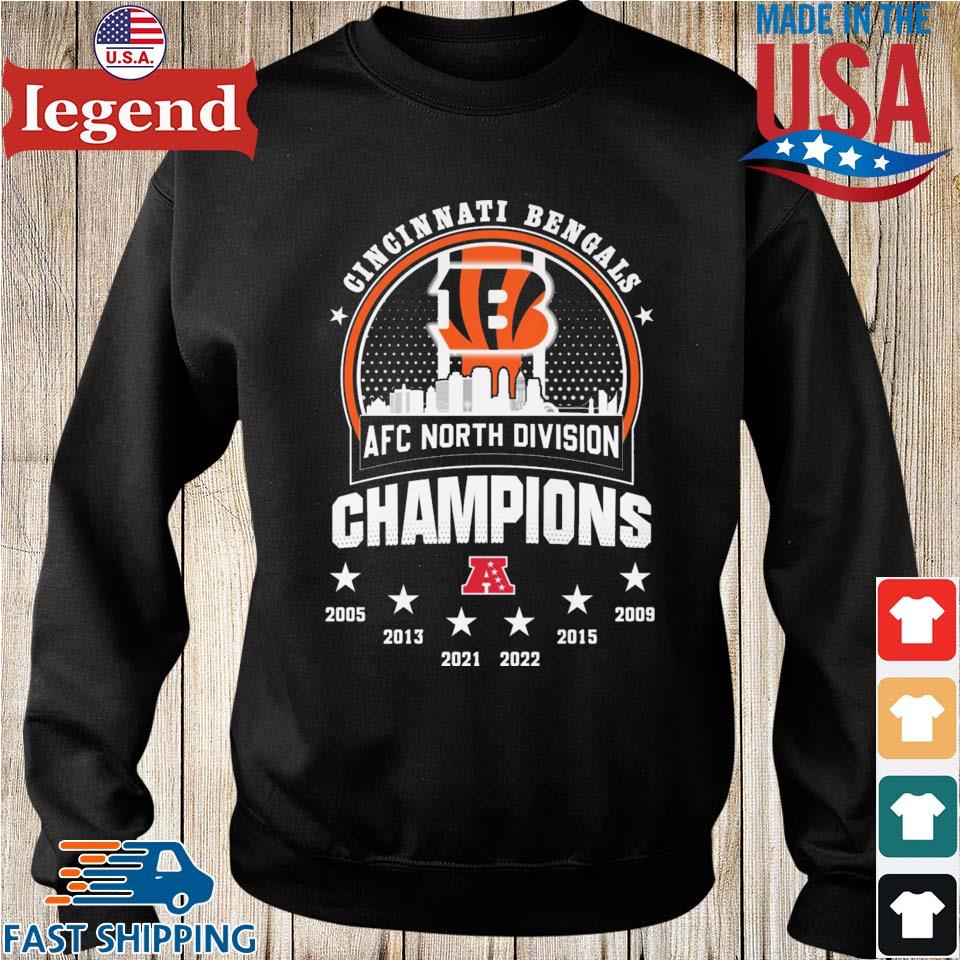 Cincinnati Bengals 2022 AFC North Division Champions Skyline Shirt