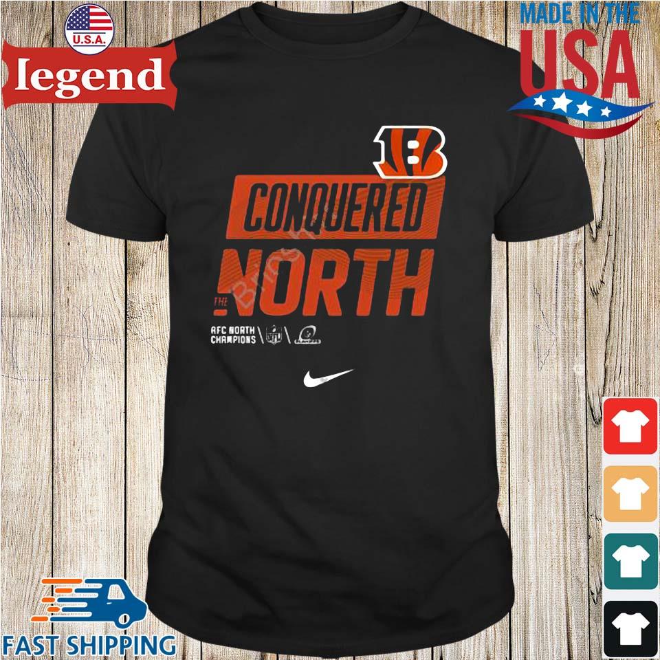 Cincinnati Bengals Conquered North Afc North Champions T-shirt,Sweater,  Hoodie, And Long Sleeved, Ladies, Tank Top