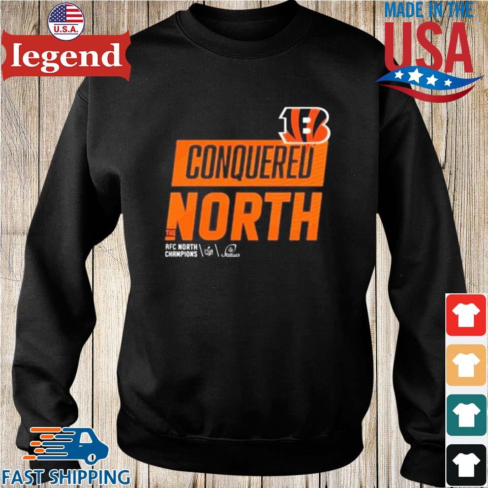 Cincinnati Bengals Conquered The North 2022 Afc Conquered North Champions  T-shirt,Sweater, Hoodie, And Long Sleeved, Ladies, Tank Top