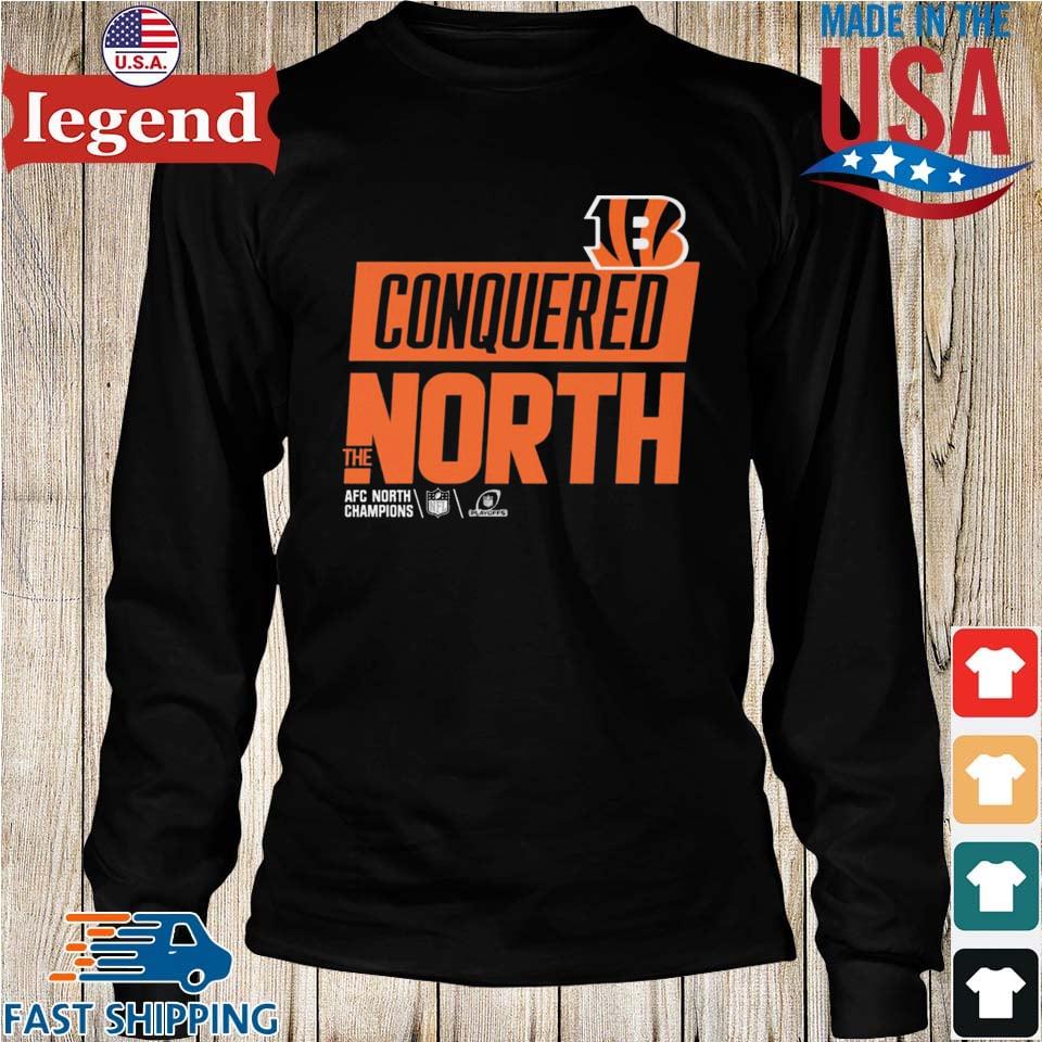 Bengals shop conquered the north AFC north champions bengals T-shirt,  hoodie, sweater, long sleeve and tank top