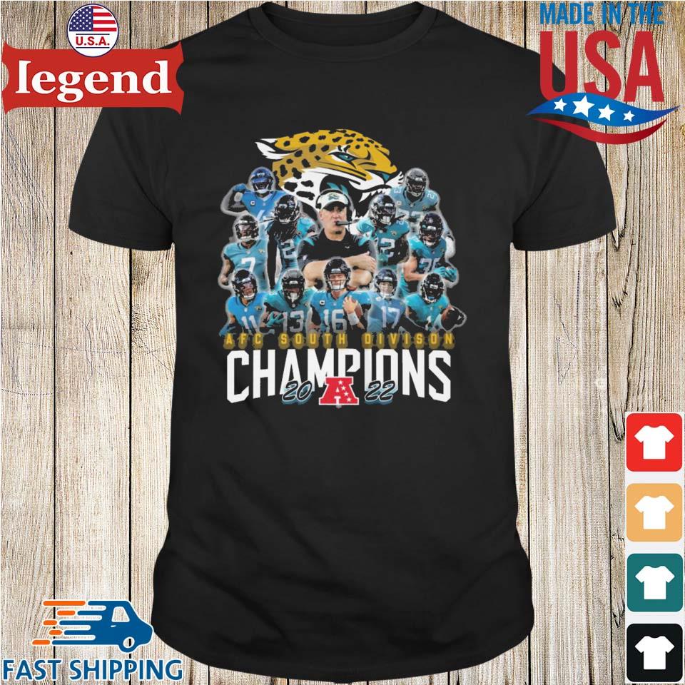 Premium Jacksonville jaguars team football 2022 afc south division  champions shirt