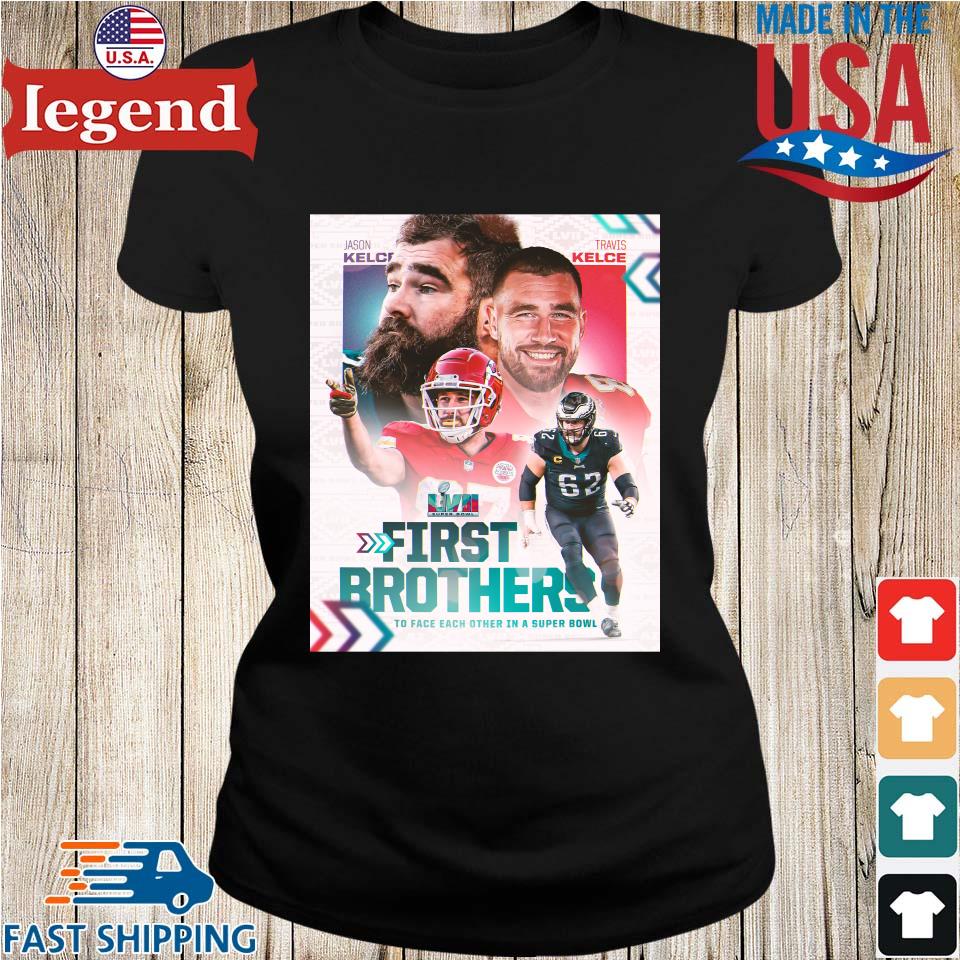 Official Travis Kelce and Jason Kelce Super Bowl LVII 2023 Shirt