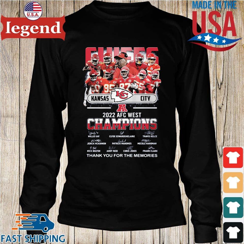 Kansas City Chiefs Team Signature 2022 AFC West Champions shirt, hoodie,  sweater, long sleeve and tank top