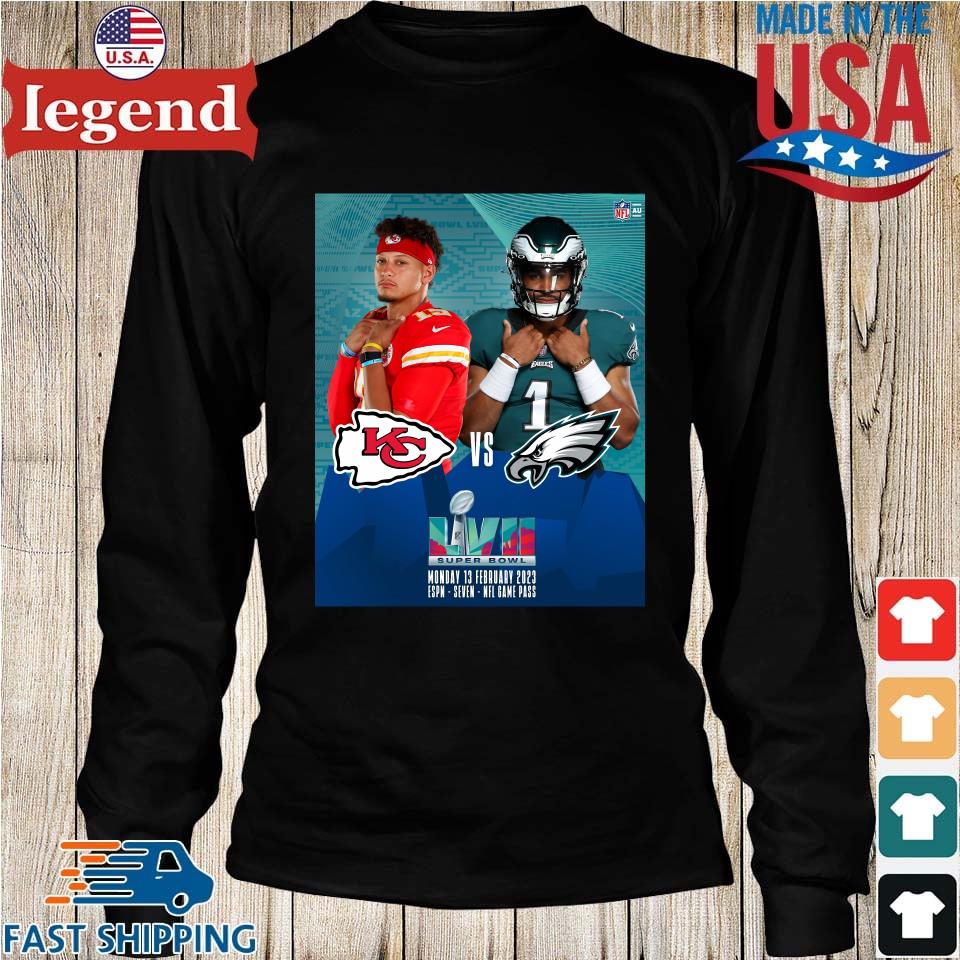 Kansas City Chiefs vs Philadelphia Eagles Super Bowl LVII 2023 poster shirt,  hoodie, sweater, long sleeve and tank top