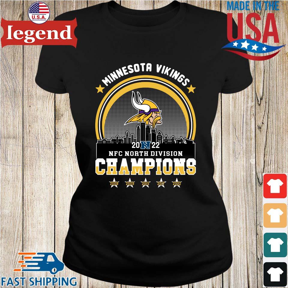 Minnesota Vikings Skylines 2022 NFC North Division Champions 2008-2022 Shirt,  hoodie, sweater, long sleeve and tank top