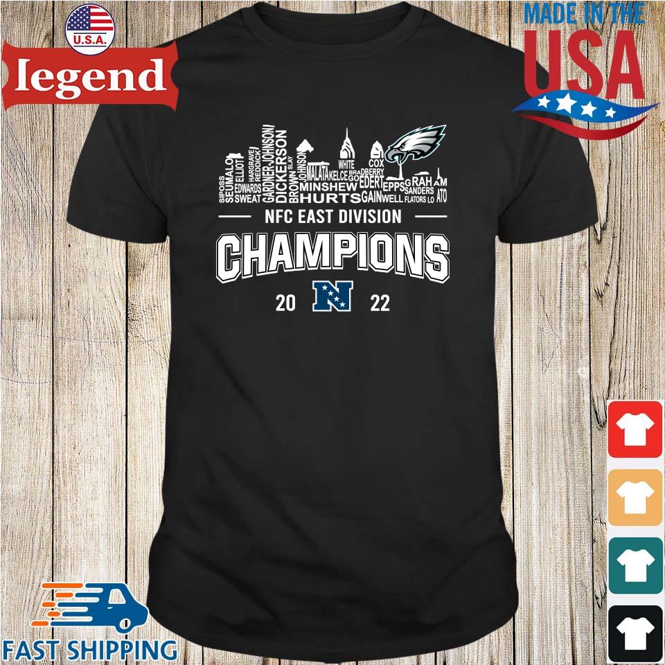 2022 nfc east division champions philadelphia eagles players names shirt,  hoodie, sweater, long sleeve and tank top