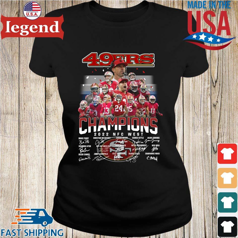 Top San Francisco 49ers Champions 2022 NFC West Signatures shirt