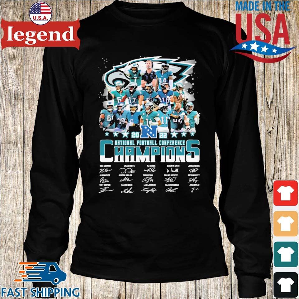 Philadelphia Eagles 2022 NFC Champions signatures shirt, hoodie, sweater,  long sleeve and tank top