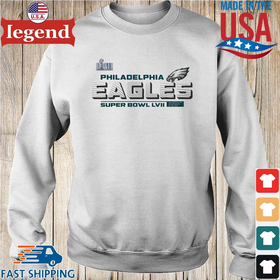 Philadelphia eagles super bowl lvii custom name & number shirt, hoodie,  sweater, long sleeve and tank top