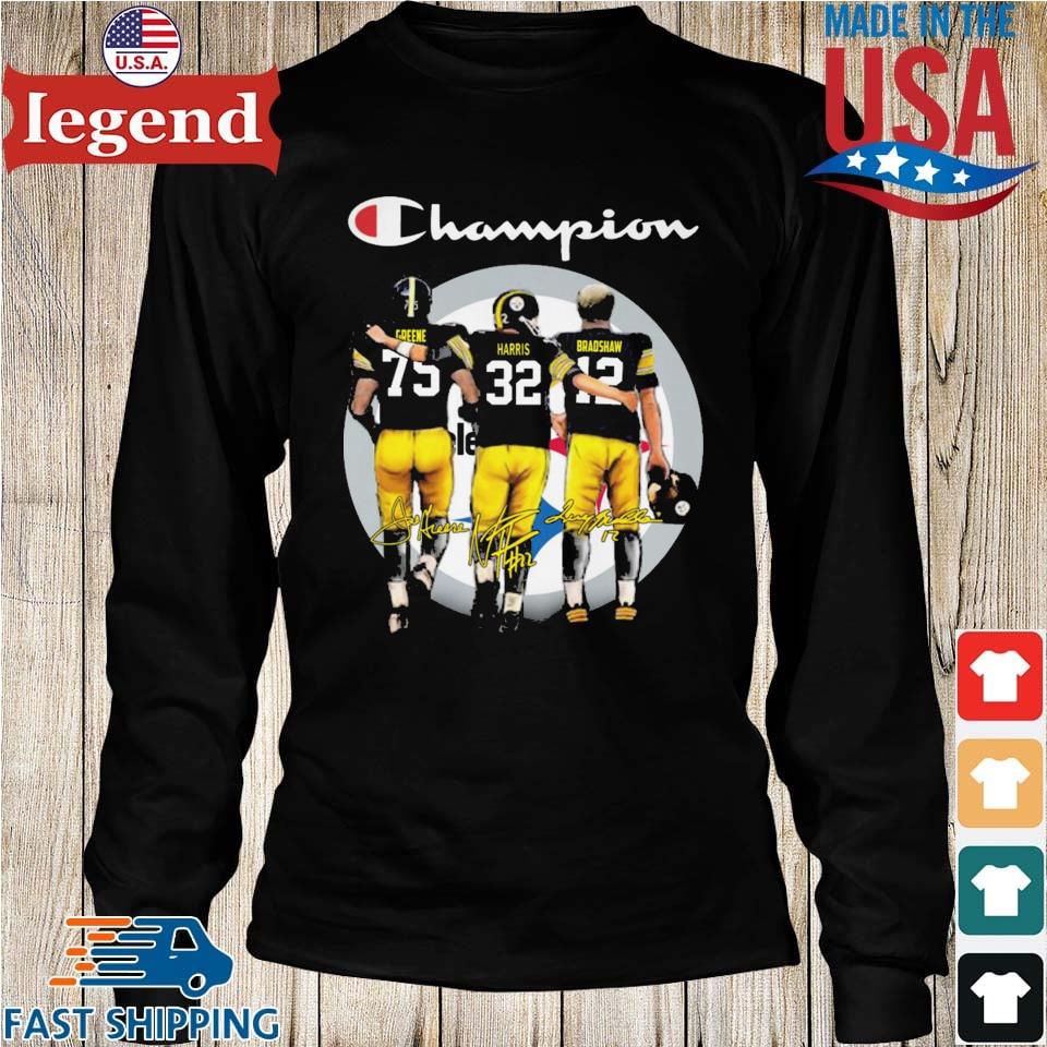 Pittsburgh Steelers Joe Greene Franco Harris and Terry Bradshaw signatures  shirt, hoodie, sweater, long sleeve and tank top