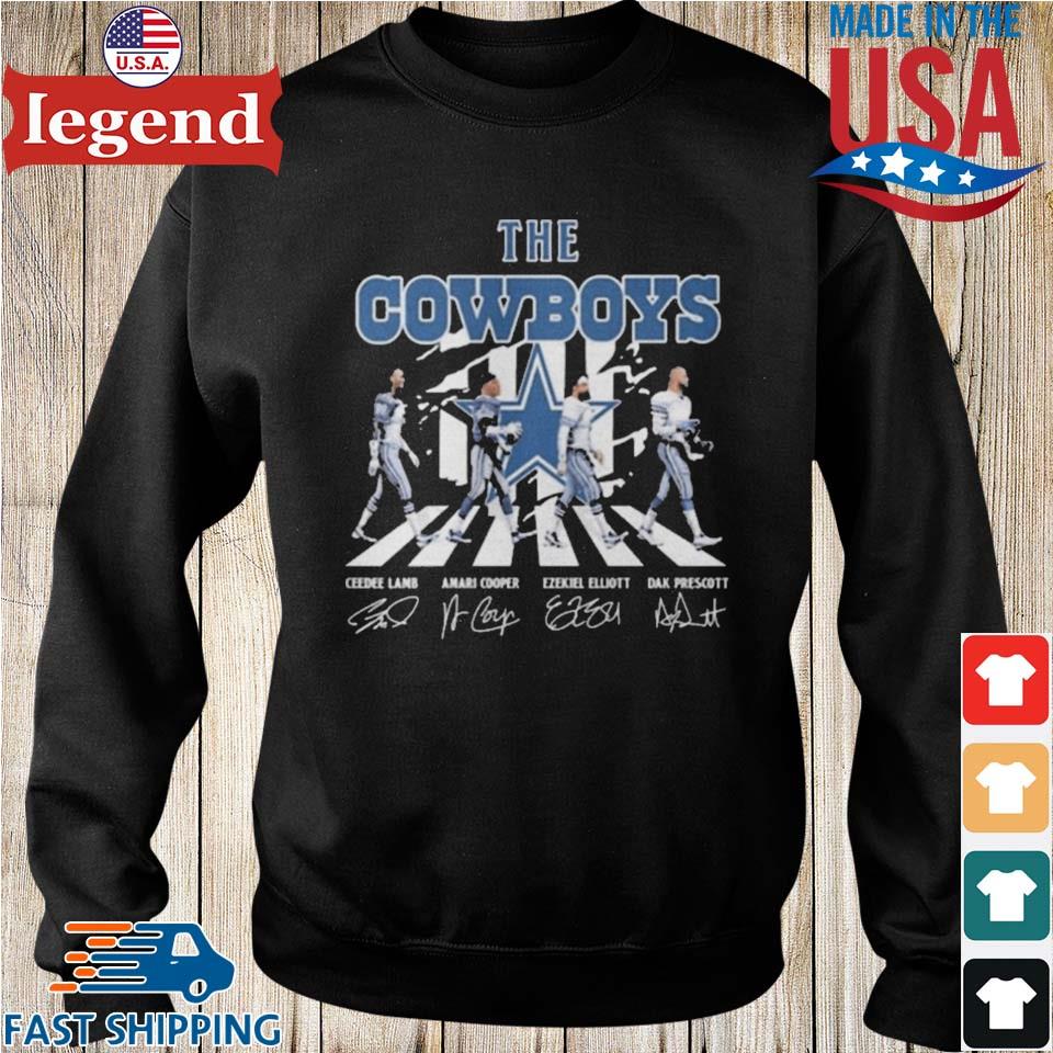 Abbey Road Ceedee Lamb Amari Cooper Ezekiel Elliott And Dak Prescott Of The Dallas  Cowboys Signatures Halloween Shirt, hoodie, sweater, ladies v-neck and tank  top