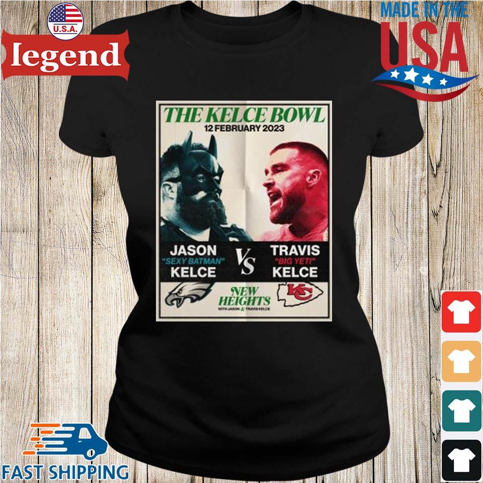 Official Jason Kelce Sexy Batman vs Travis Kelce Big Yeti First