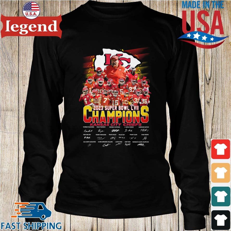 Kansas City Chiefs Red Super Bowl LVII Champions shirt, Signature