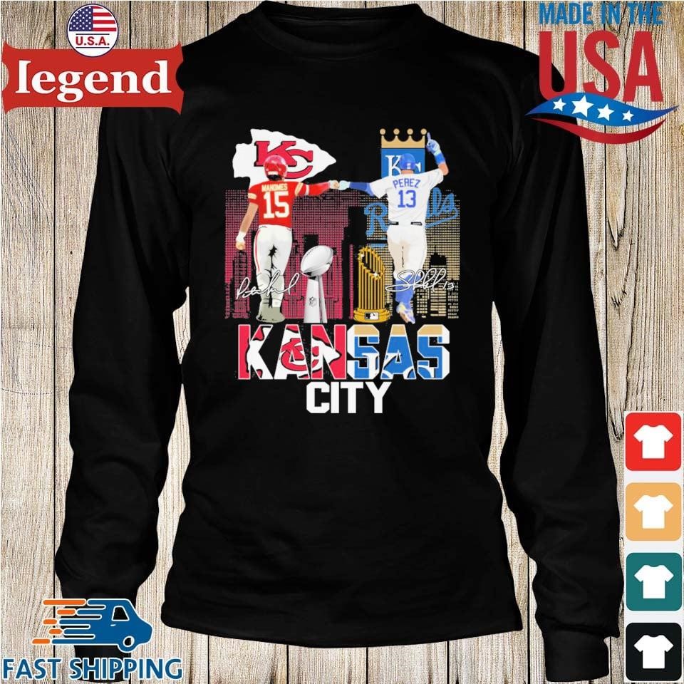 Official Patrick mahomes and perez Kansas city 2023 signatures shirt,  hoodie, sweater, long sleeve and tank top