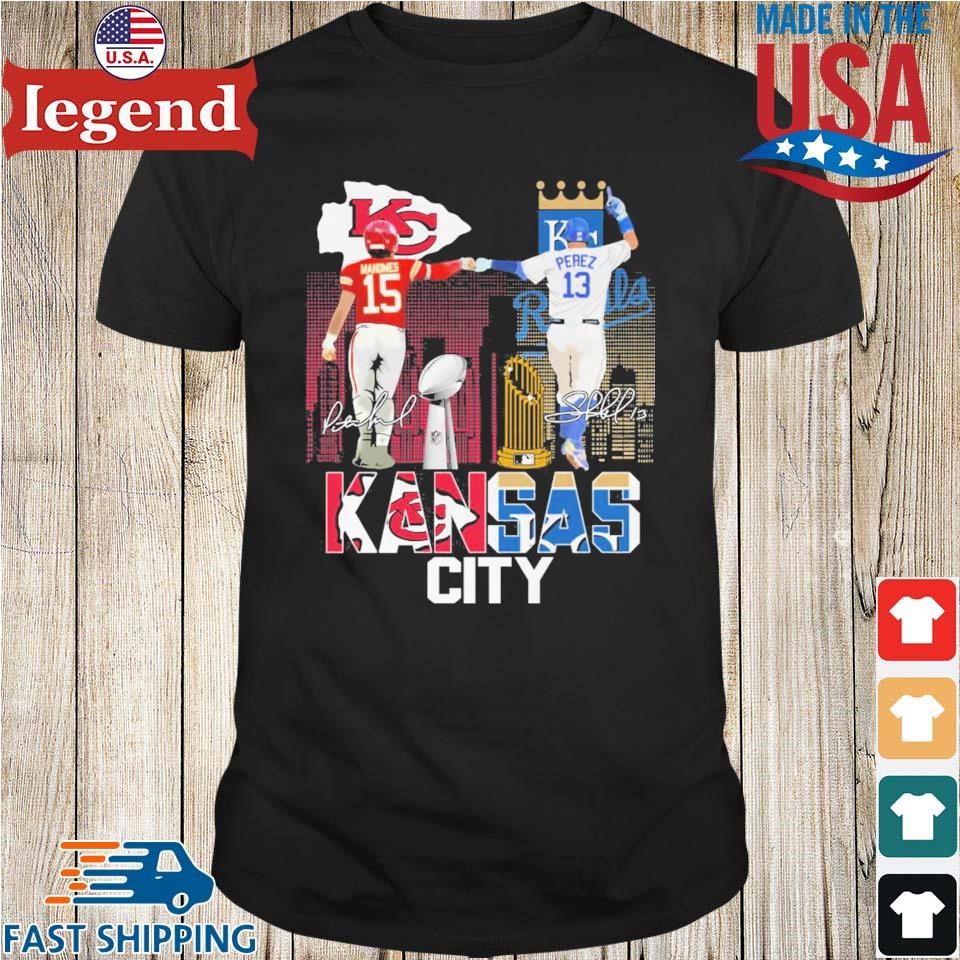 Patrick Mahomes and Salvador Perez Kansas City signatures T-shirt, hoodie,  sweater, long sleeve and tank top