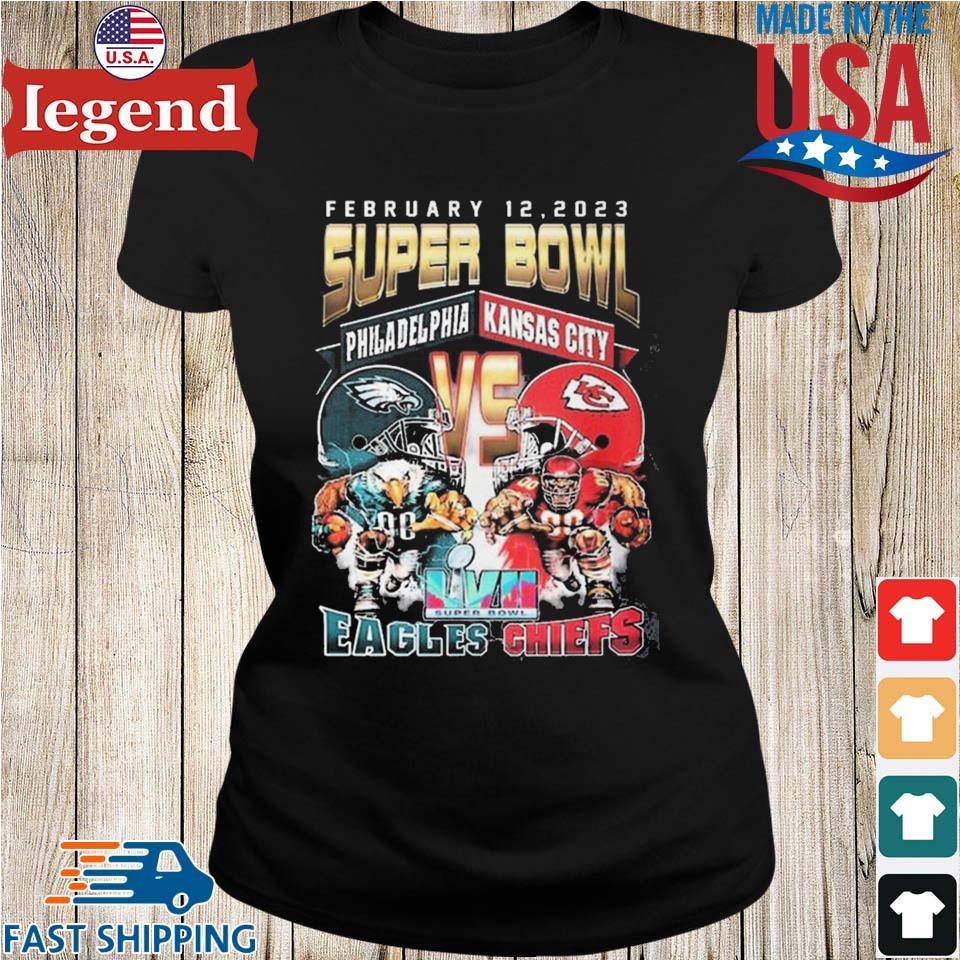 February 12, 2023 Super Bowl Championship Philadelphia Eagles vs Kansas  City Chiefs T-Shirt Gift For Fans, hoodie, sweater, long sleeve and tank top