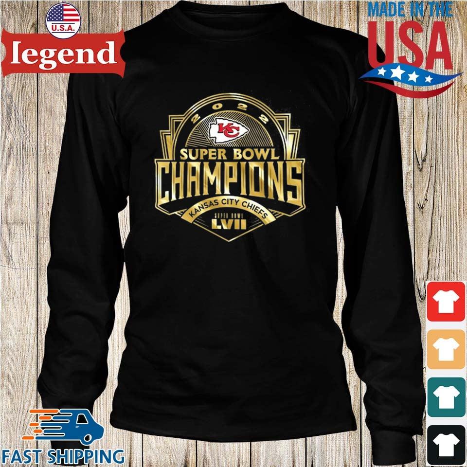 Kansas City Chiefs Majestic Threads Super Bowl LVII Champions Luxe Foil  shirt, hoodie, sweater, long sleeve and tank top