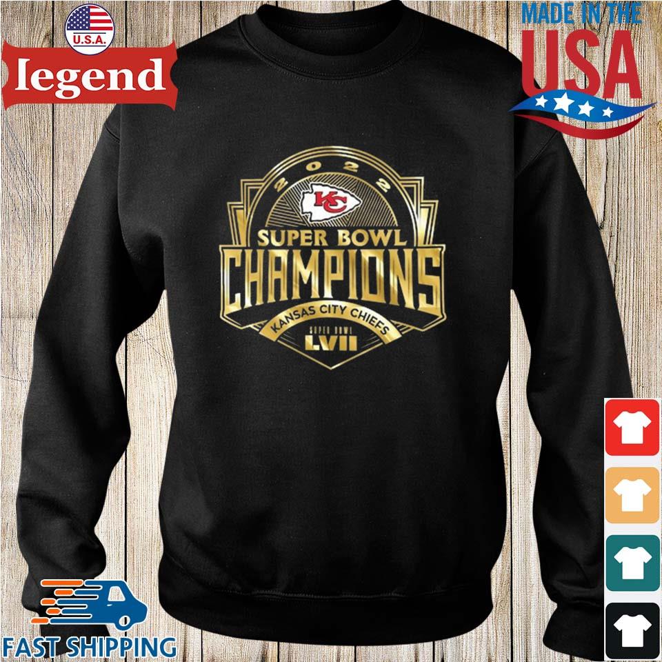 Kansas city Chiefs majestic threads super bowl lvii champions luxe foil  tri-blend shirt, hoodie, sweater, long sleeve and tank top