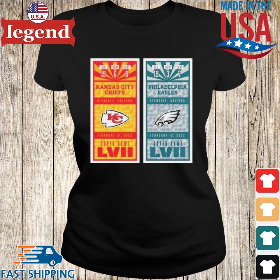 Kansas City Chiefs vs. Philadelphia Eagles Super Bowl LVII 2023 Matchup  Golden ticket shirt, hoodie, sweater, long sleeve and tank top