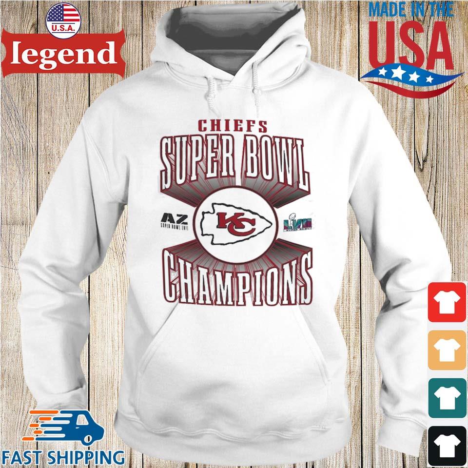 Women's WEAR by Erin Andrews White Kansas City Chiefs Super Bowl LVII  Champions Muscle T-Shirt