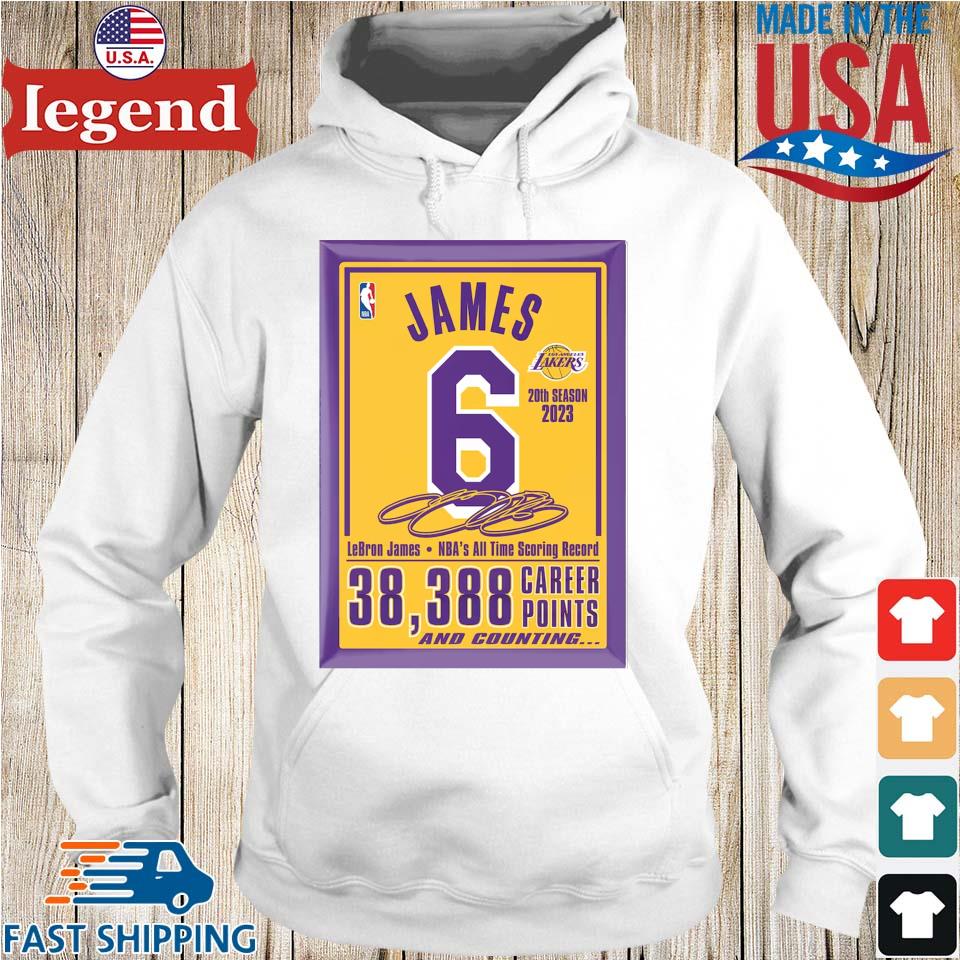 Lakers Lebron James Signature Purple Hoodie